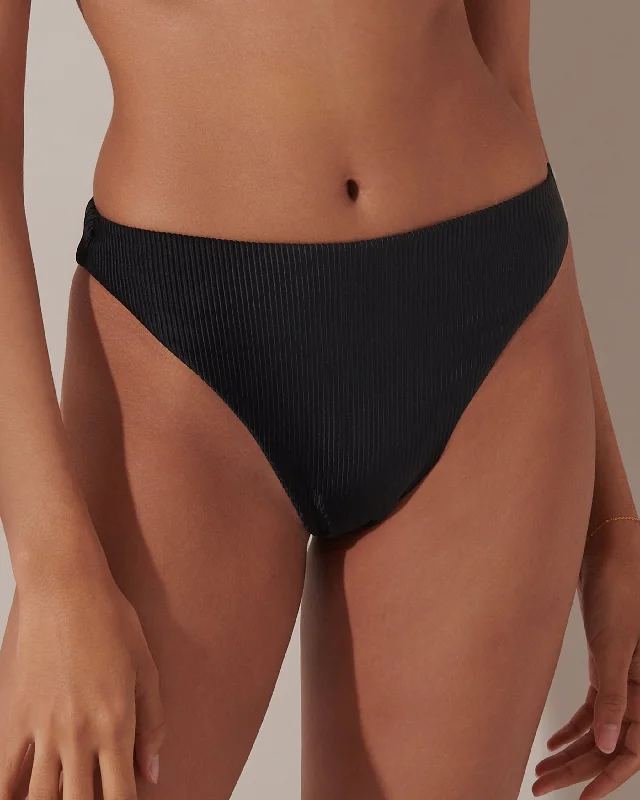Lucerne High-waist Bikini Brief Black Bikini with rings, Chic, Stylish, Sexy
