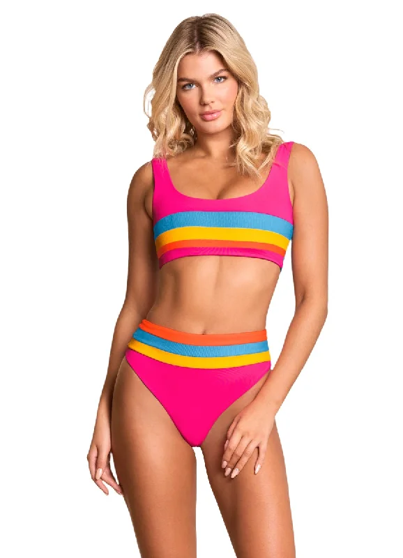 Maaji Dragon Fruit Issey Sporty Bralette Bikini Top Sporty bikini, Athletic, Comfortable, Trendy