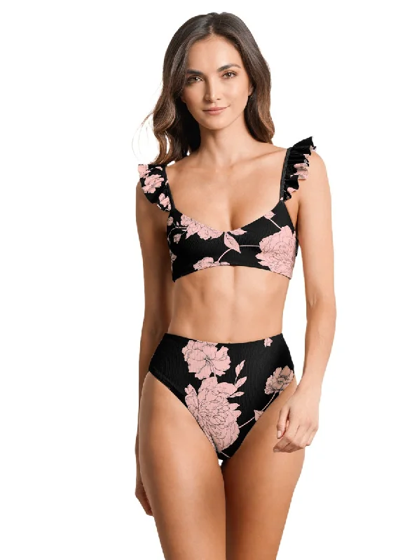 Maaji Evening Bloom Wonders Sporty Bralette Bikini Top Strappy bikini, Sexy, Trendy, Comfortable