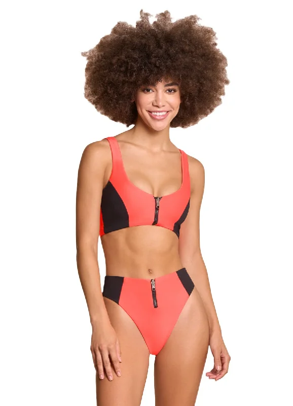 Maaji Fire Ninna Sporty Bralette Bikini Top Strappy back bikini, Sexy, Comfortable, Trendy