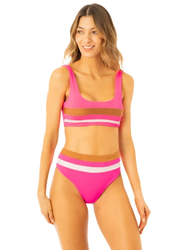 Maaji Radiant Pink Issey Sporty Bralette Bikini Top Sports bikini, Activewear, Comfortable, Trendy