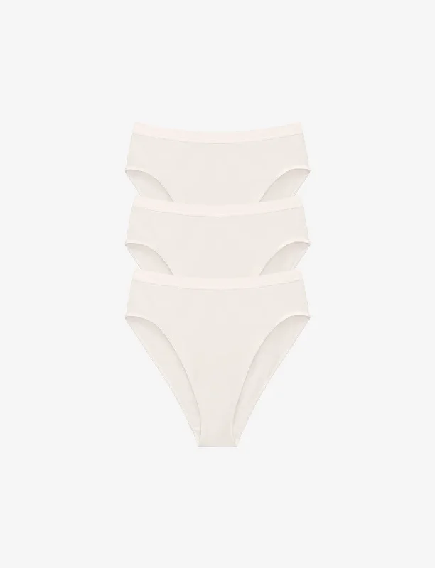 Organic Cloud Cotton High Leg Bikini 3 Pack Box Sexy two-piece, Trendy, Comfortable, Vibrant