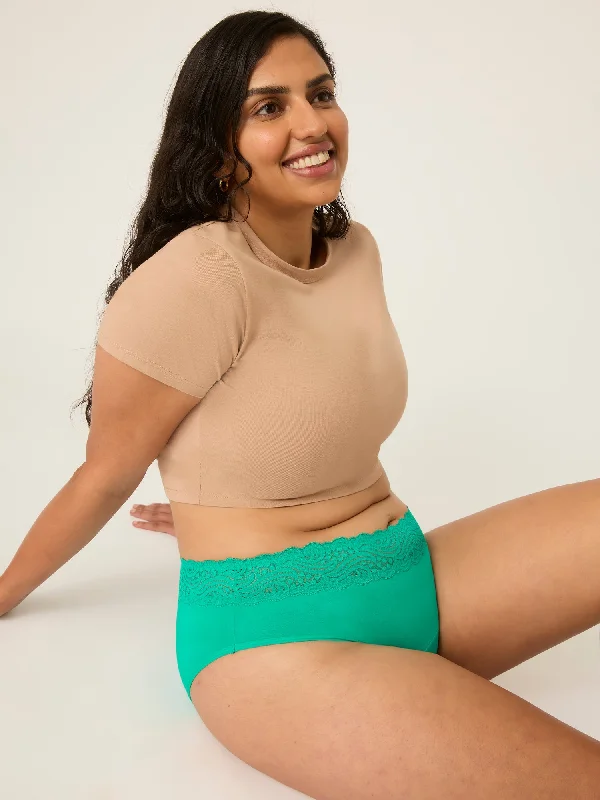 Sensual Hi Waist Bikini Moderate-Heavy Jade Mesh insert bikini, Sexy, Trendy, Fashionable