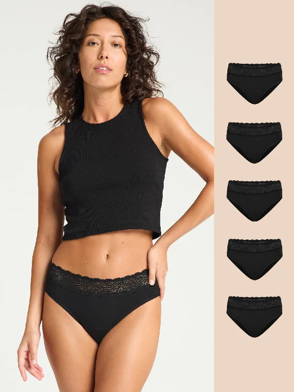 Sensual Hi Waist Bikini Multi-Absorbency 5 Pack Skirted bikini, Feminine, Trendy, Comfortable