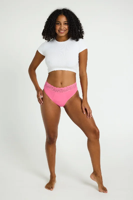Sensual Hi Waist Bikini Super-Overnight Carnation Pink Mesh bikini, Sexy, Fashion-forward, Trendy