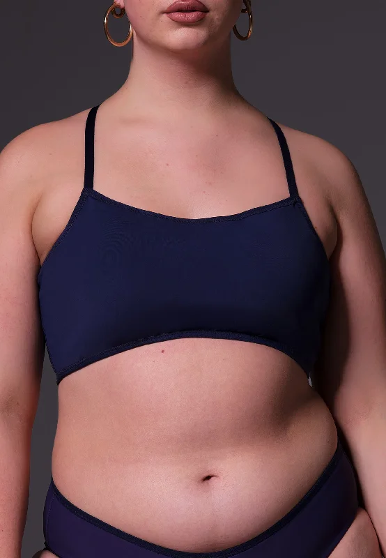 Strappy Bikini Top dark blue Glitter bikini, Sparkly, Glamorous, Fashionable