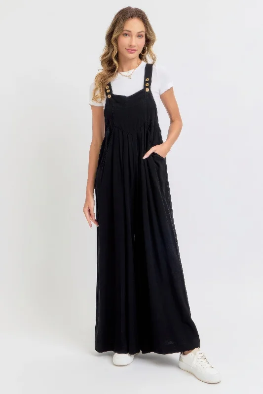 Adjustable Strap Overall Wide Leg Jumpsuit Lace jumpsuit, Elegant, Sheer fabric, Formal wear