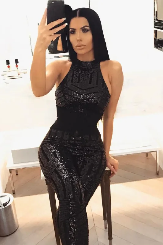 Black Sequin Jumpsuit Casual chic jumpsuit, Trendy, Comfortable, Relaxed