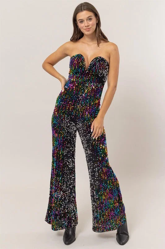 Dancing Queen Sequin Velvet Jumpsuit Backless jumpsuit, Sexy, Evening wear, Fashionable