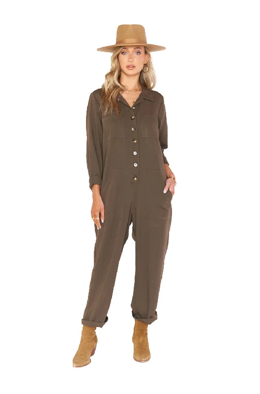 Show Me Your MuMu Fargo Jumpsuit In Olive Wide leg jumpsuit, Summer vibes, Relaxed fit, Casual