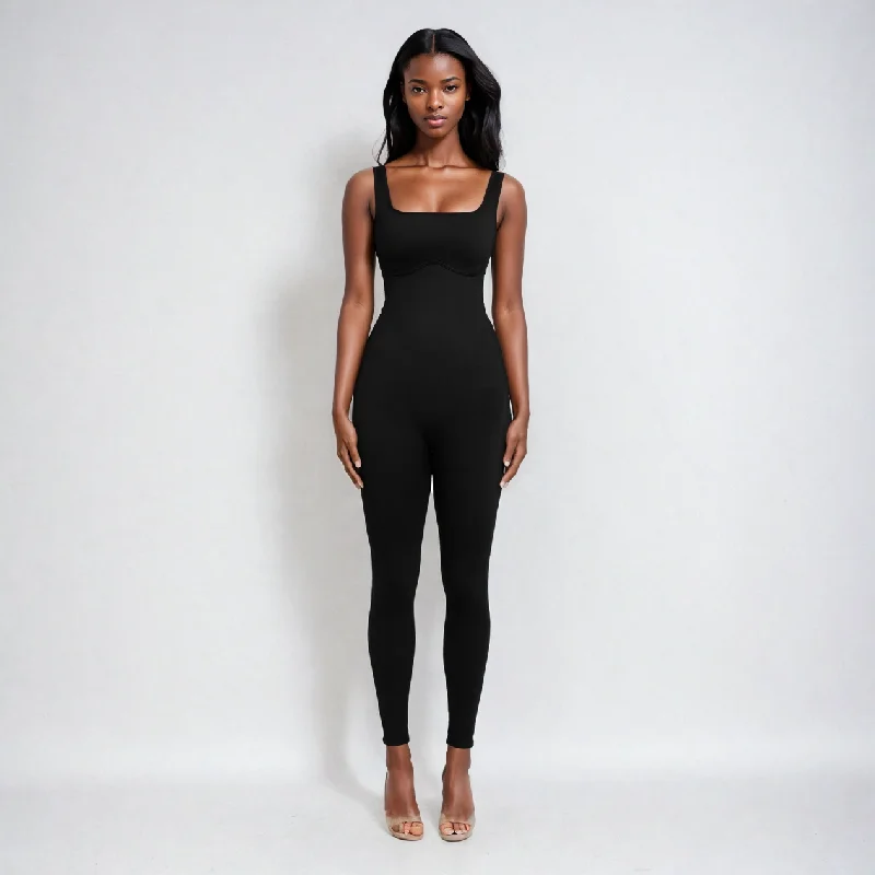 Noir Emblem Cotton Womens Jumpsuit Sleeveless jumpsuit, Chic, Comfortable, Casual