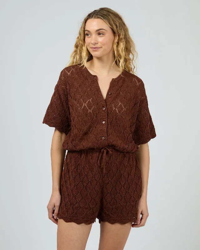 Hunter Playsuit Brown Overalls jumpsuit, Casual wear, Relaxed fit, Comfortable