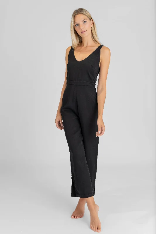 Jumpsuit Black Satin halter jumpsuit, Glamorous, Fashionable, Nightwear