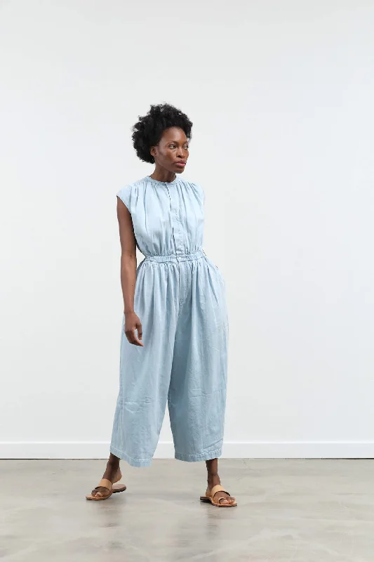 8oz Denim Non-Sleeve Gypsy All-In-One Jumpsuit Satin jumpsuit, Luxurious, Elegant, Nightwear