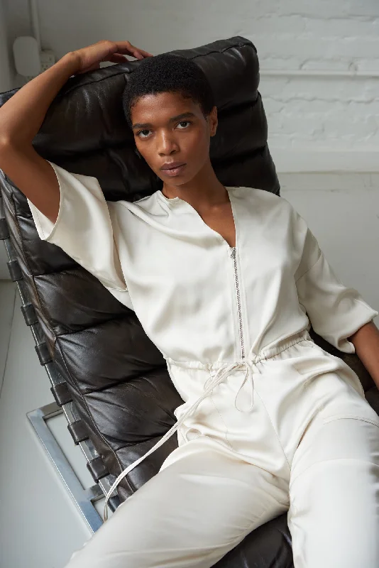 Karla Kimono Sleeve Satin Jumpsuit Jumpsuit with lace, Feminine, Elegant, Stylish