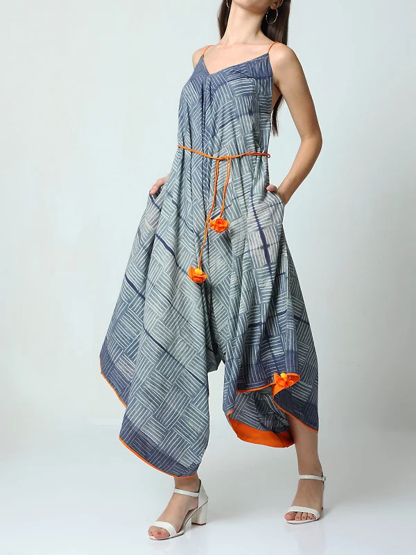 Myra Shibori Jumpsuit Grey Sexy jumpsuit, Night out, Fashionable, Elegant