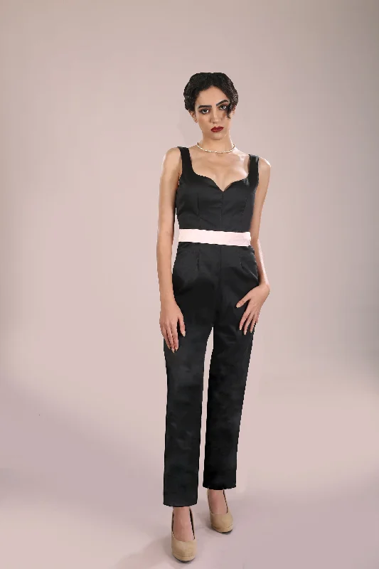 Natalia Satin Jumpsuit Pocket jumpsuit, Practical, Comfortable, Casual