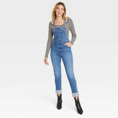 New - Universal Thread Women's Denim Overalls Sleeveless Skinny Leg Jumpsuits Casual jumpsuit, Loose fit, Summer style, Comfortable