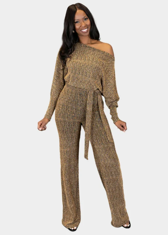 Nivea Jumpsuit - Gold Floral jumpsuit, Feminine, Summer style, Casual