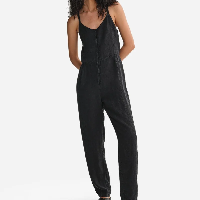 Organic Linen Tank Jumpsuit Wide leg jumpsuit, Bohemian style, Vintage, Comfortable