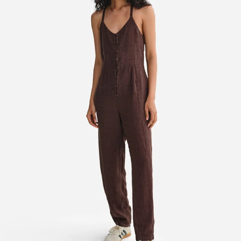 Organic Linen Tank Jumpsuit Flared jumpsuit, Retro style, Trendy, Comfortable