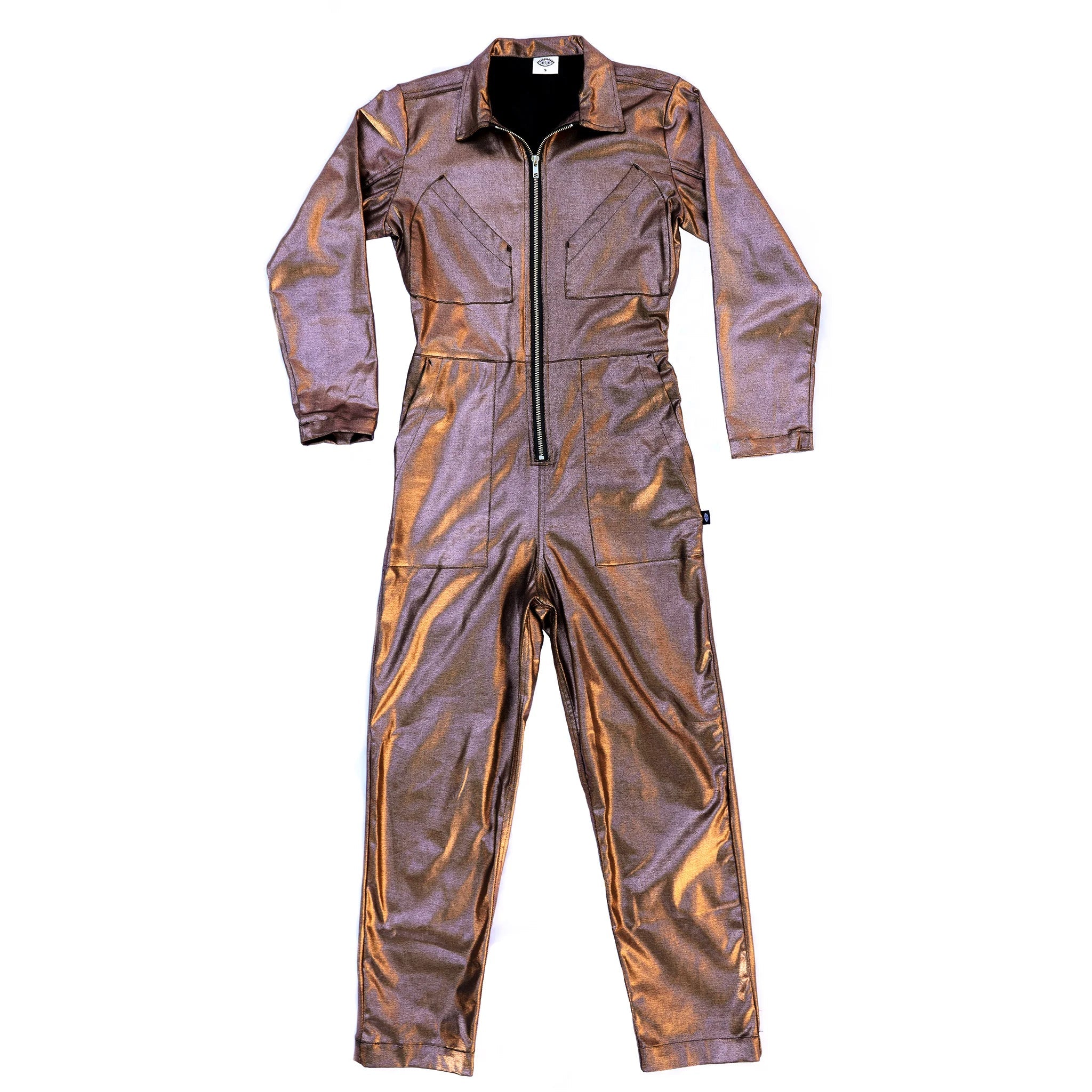 Punkwasp Utility Jumpsuit - Metallic Printed jumpsuit, Bold design, Summer style, Chic