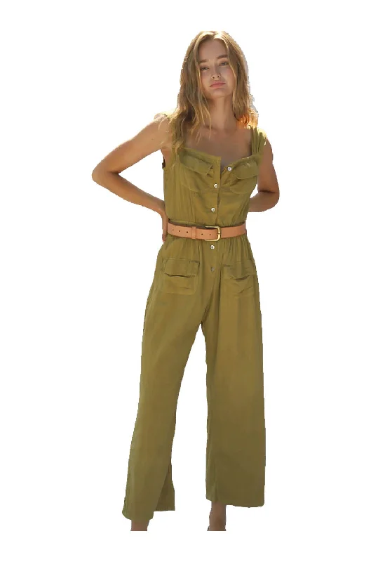 Jen's Pirate Booty Starship Jumpsuit In Olive Black satin jumpsuit, Elegant, Nightwear, Glamorous