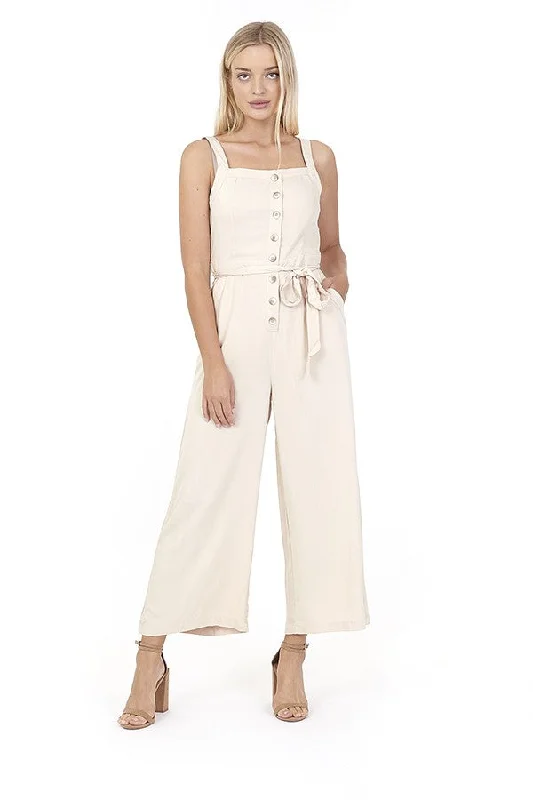 STRAPPY BUTTON UP WIDE LEG JUMPSUIT Zipper jumpsuit, Sleek, Trendy, Casual