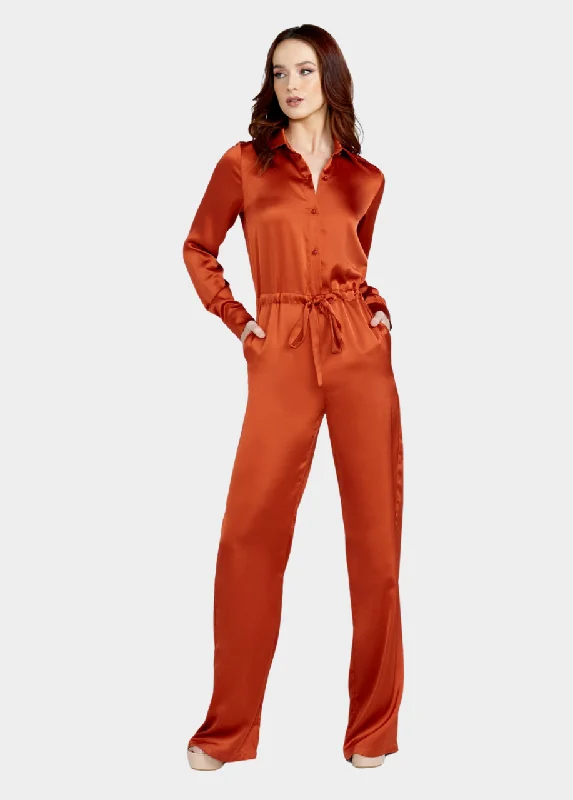 Tall Miabella Silky Jumpsuit Belted jumpsuit, Fashionable, Comfortable, Casual