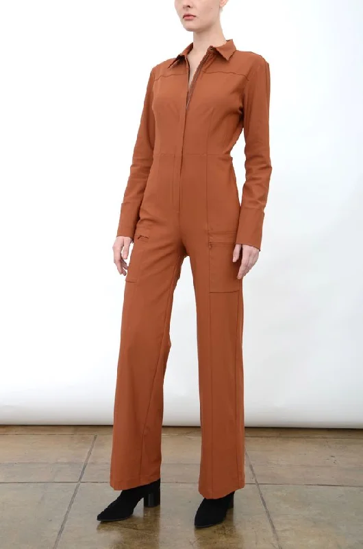 Tech Stretch Zip Up Utility Jumpsuit - AUDREY FA24 Wrap jumpsuit, Elegant, Comfortable, Fashionable