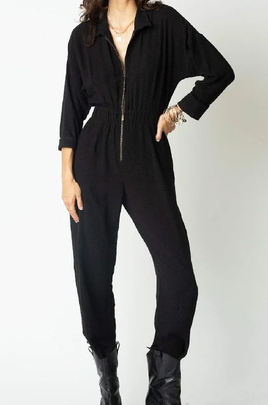 The Parker Jumpsuit Black Satin jumpsuit, Luxurious, Nightwear, Chic