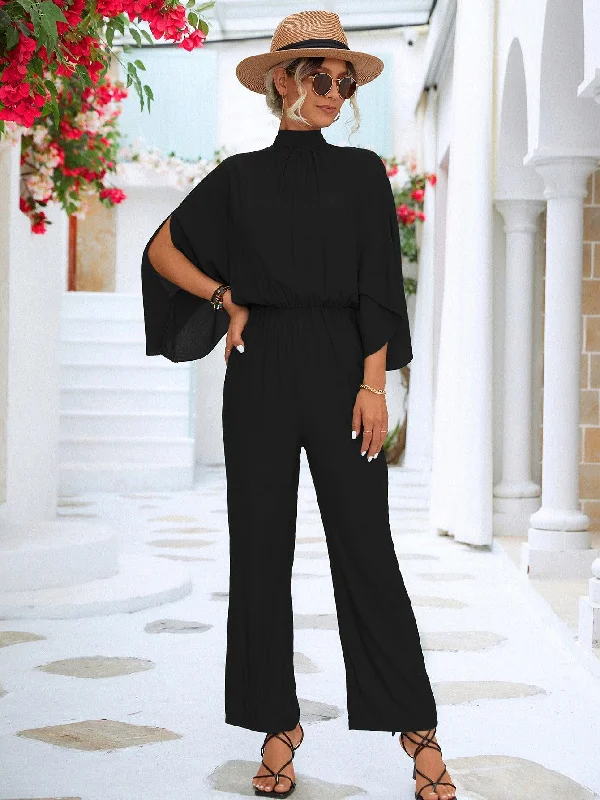 Split Sleeve Jumpsuit V-neck jumpsuit, Sexy neckline, Stylish, Comfortable