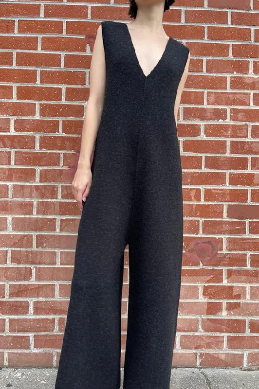 Double Knit Miter Jumpsuit in Black (Sold Out) Denim blue jumpsuit, Classic, Casual chic, Stylish